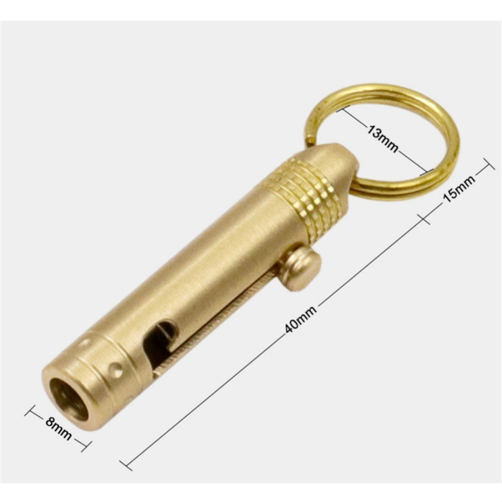 Brass Mini Paper Cutter Self-defense Keychain Outdoor Portable Art Blade Bolt Knife - Image 2