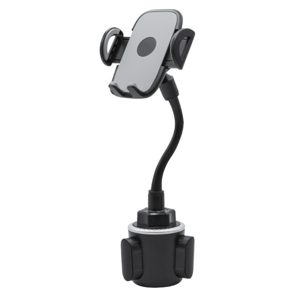 Gravity Linkage Mobile Phone Bracket Stable Cup Holder 360-degree Rotation Black Silver - Image 2