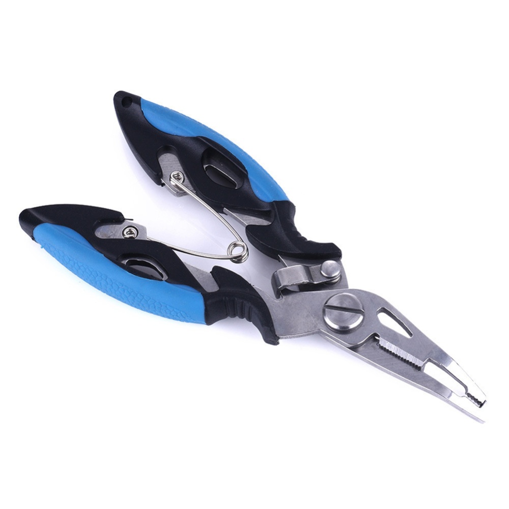 Multi-Functional Lightweight Stainless Steel Fishing Plier Hook Remover Tool blue_as shown - Image 2