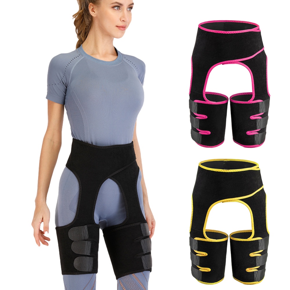 Neoprene Sweat Thigh Trimmers High Waist Shaper Trimmer black_XL - Image 3