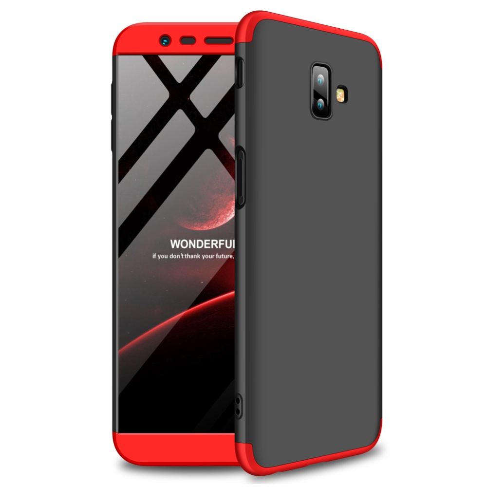 For Samsung J6 Plus/ Prime 3 in 1 360 Degree Non-slip Shockproof Full Protective Case Red black red_Samsung - Image 3