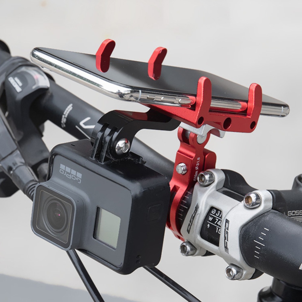 Mountain Bikes Phone Holder Width 60-100mm Aluminum Alloy Mobile Bracket Installed Motion Camera black_22.2-31.8 round handlebar applicable - Image 3