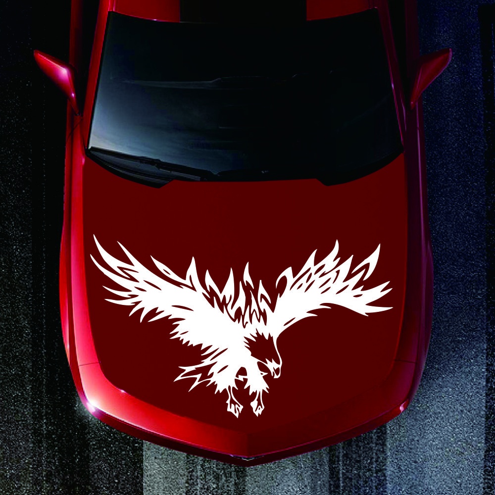 50 * 80cm Animal Eagle Car-styling Motorcycle Car Sticker Vinyl Decal white - Image 2