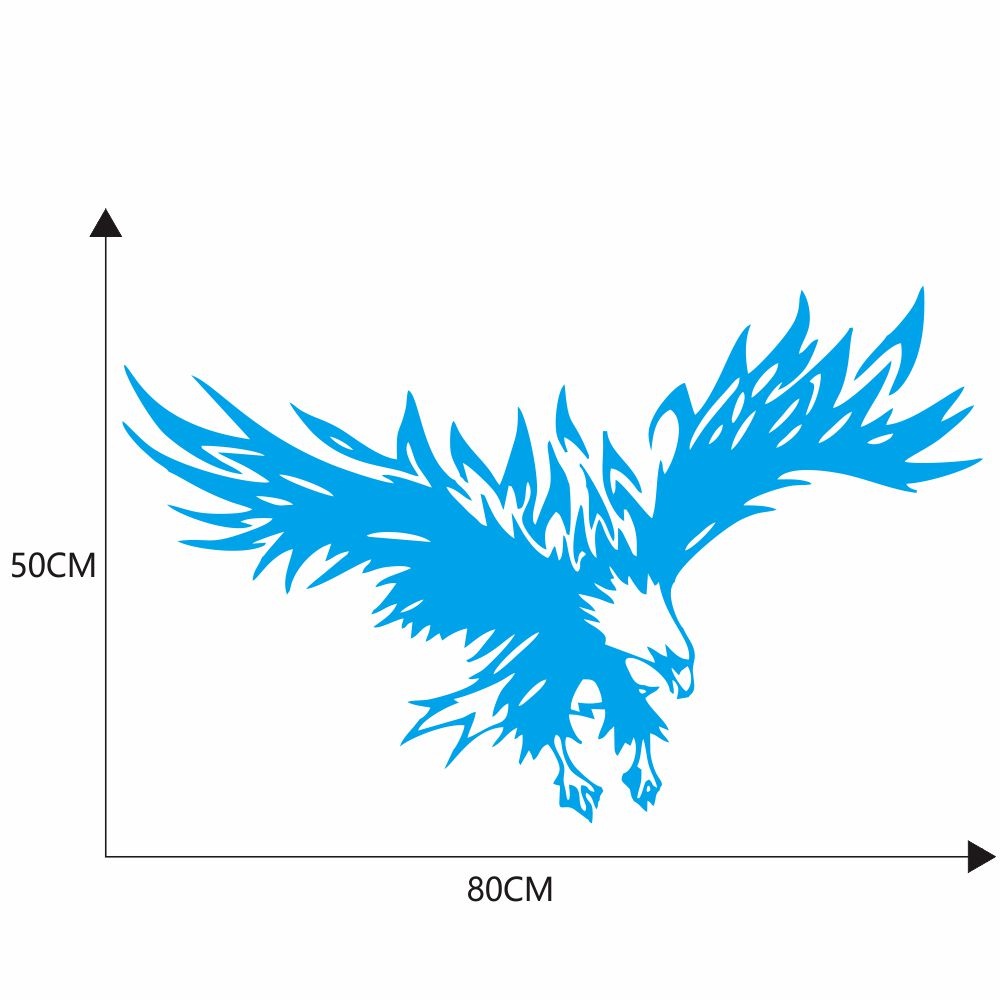 50 * 80cm Animal Eagle Car-styling Motorcycle Car Sticker Vinyl Decal white - Image 3