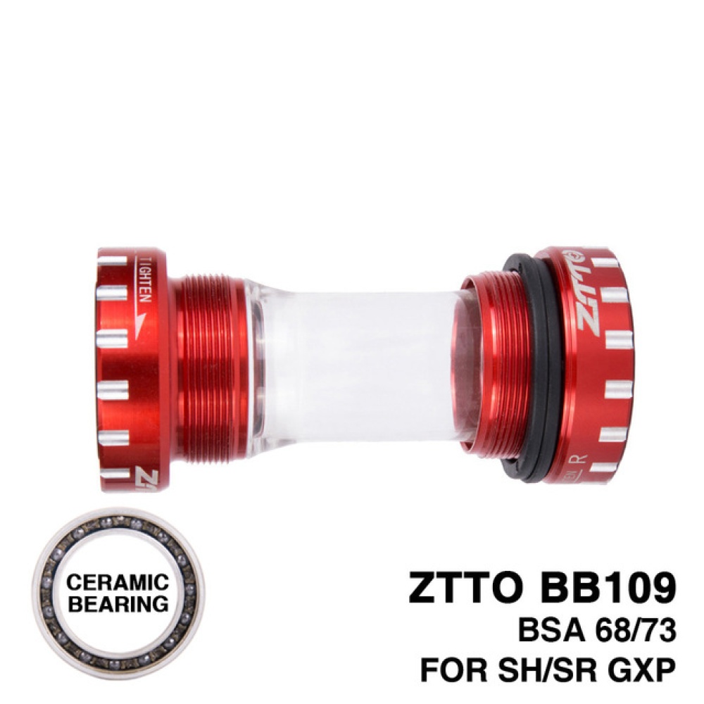 ZTTO Bearing BB109 MTB Road Bike External Bottom Brackets for Parts 24mm BB 22mm GXP Crankset red - Image 2