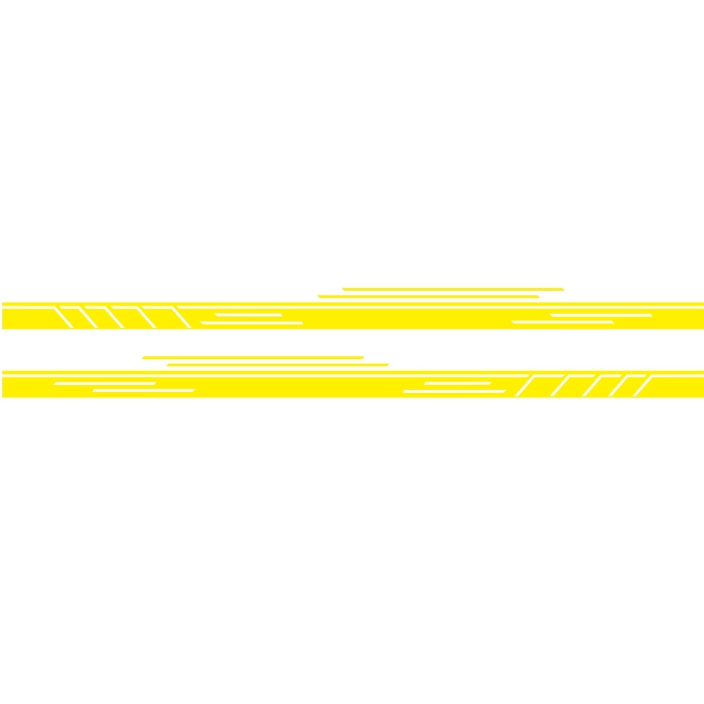 Vinyl Stripes Decal Car Body Side Wrap Black Graphics Waterproof Sticker yellow - Image 3