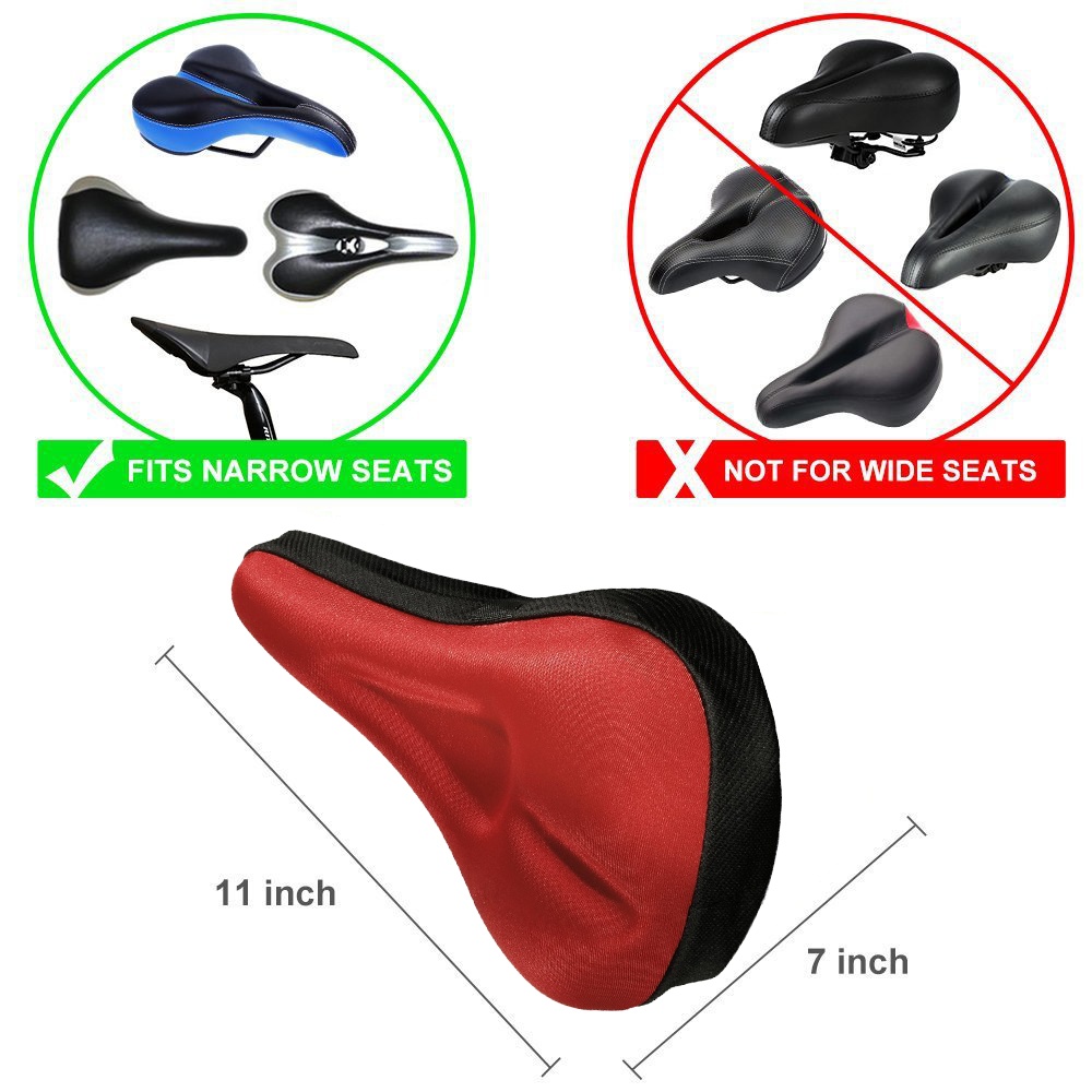 Soft Dustproof Gel Bicycle Seat Cover for Long-distance Cycling red - Image 2