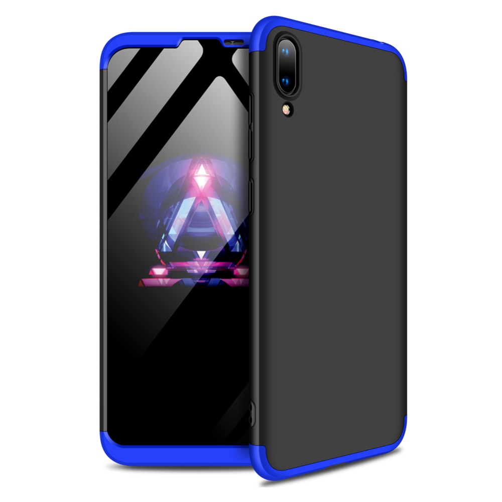 For HUAWEI Y7 2019 Ultra Slim PC Back Cover Non-slip Shockproof 360 Degree Full Protective Case Blue black blue - Image 3