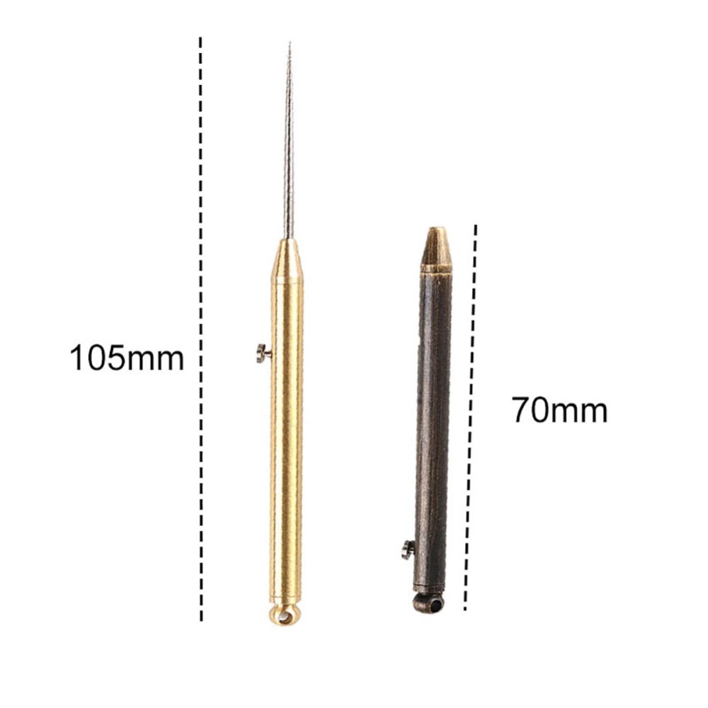 Titanium Alloy Push-Pull Spring Design Toothpick with Holder Ultra Light Fruit Fork True color - Image 2