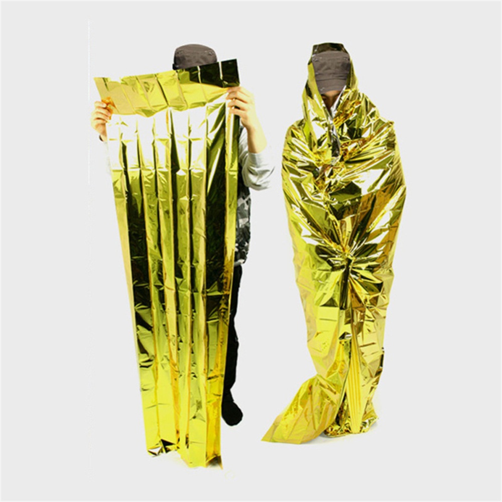 Luminum Foil Outdoor Life-saving Emergency Blanket First-aid Sleeping Bag Thermal Insulation as picture show - Image 3