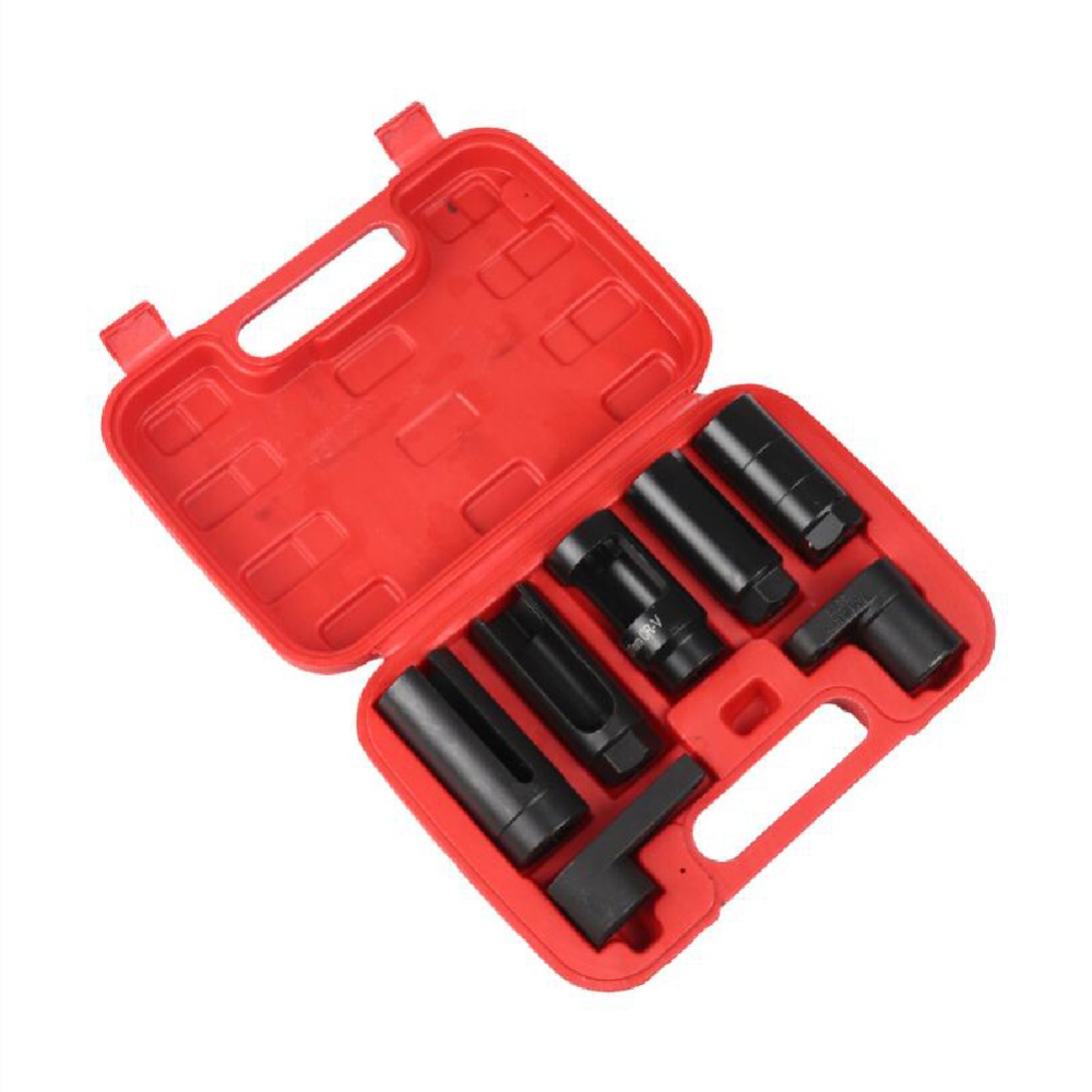 7PCS/10pcs Oxygen Sensor Socket Remover Tool Set Removal With Carrying Case Car Repair Kit Box 7PCS - Image 2