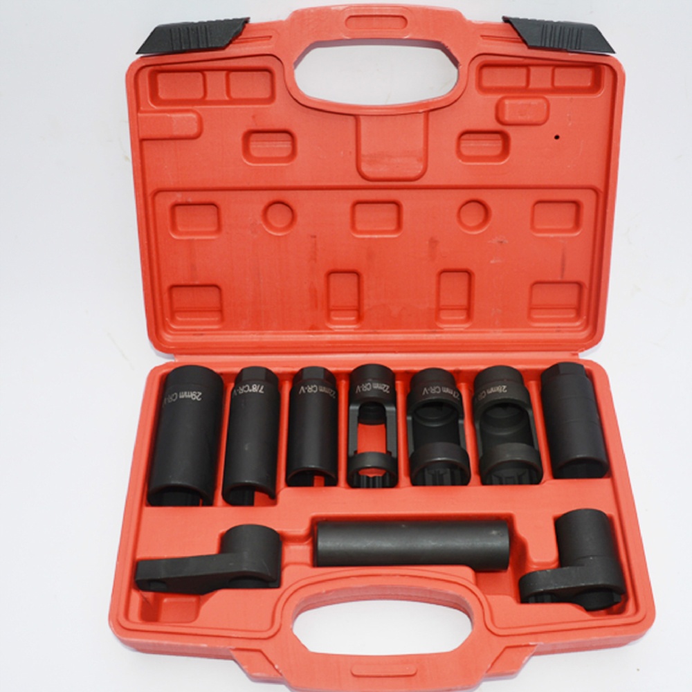 7PCS/10pcs Oxygen Sensor Socket Remover Tool Set Removal With Carrying Case Car Repair Kit Box 7PCS - Image 3