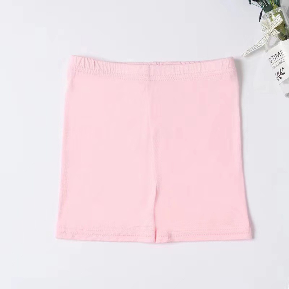 Summer Girls Shorts Solid Color Modal Breathable Bottoming Safety Pants For 2-12 Years Old Children grey 2-3Y 100 - Image 3