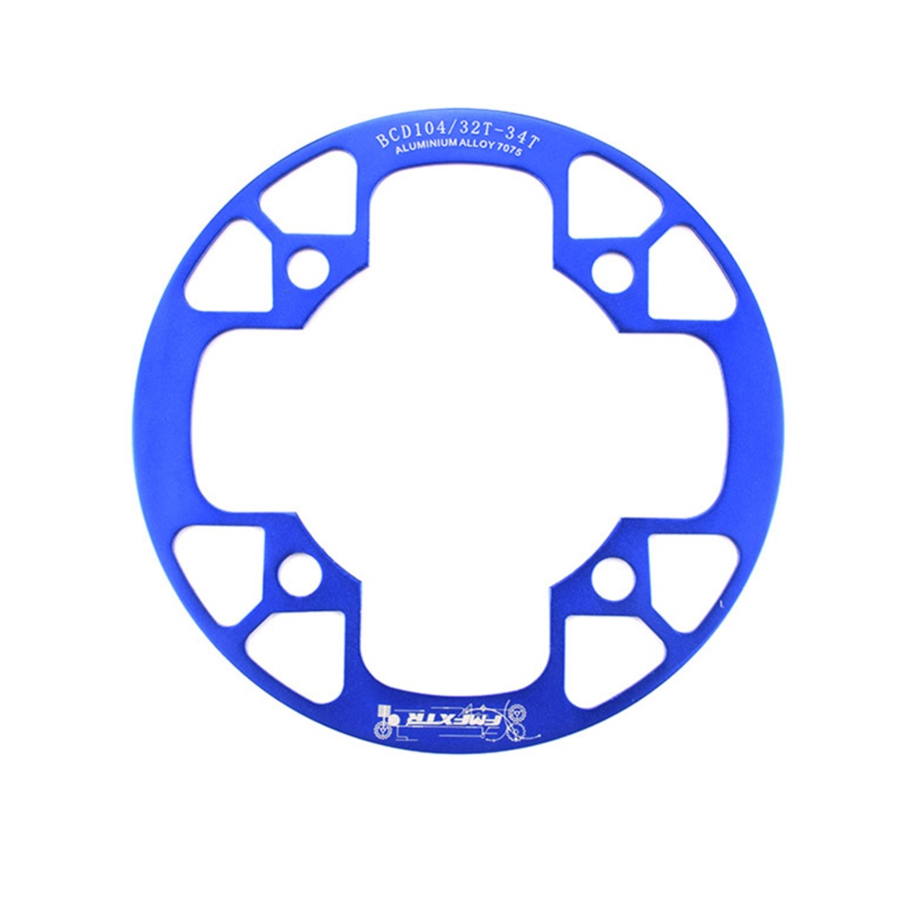 104bcd MTB Bicycle Chain Wheel Protection Cover Plate Guard Bike Crankset Full 32-34T blue - Image 2