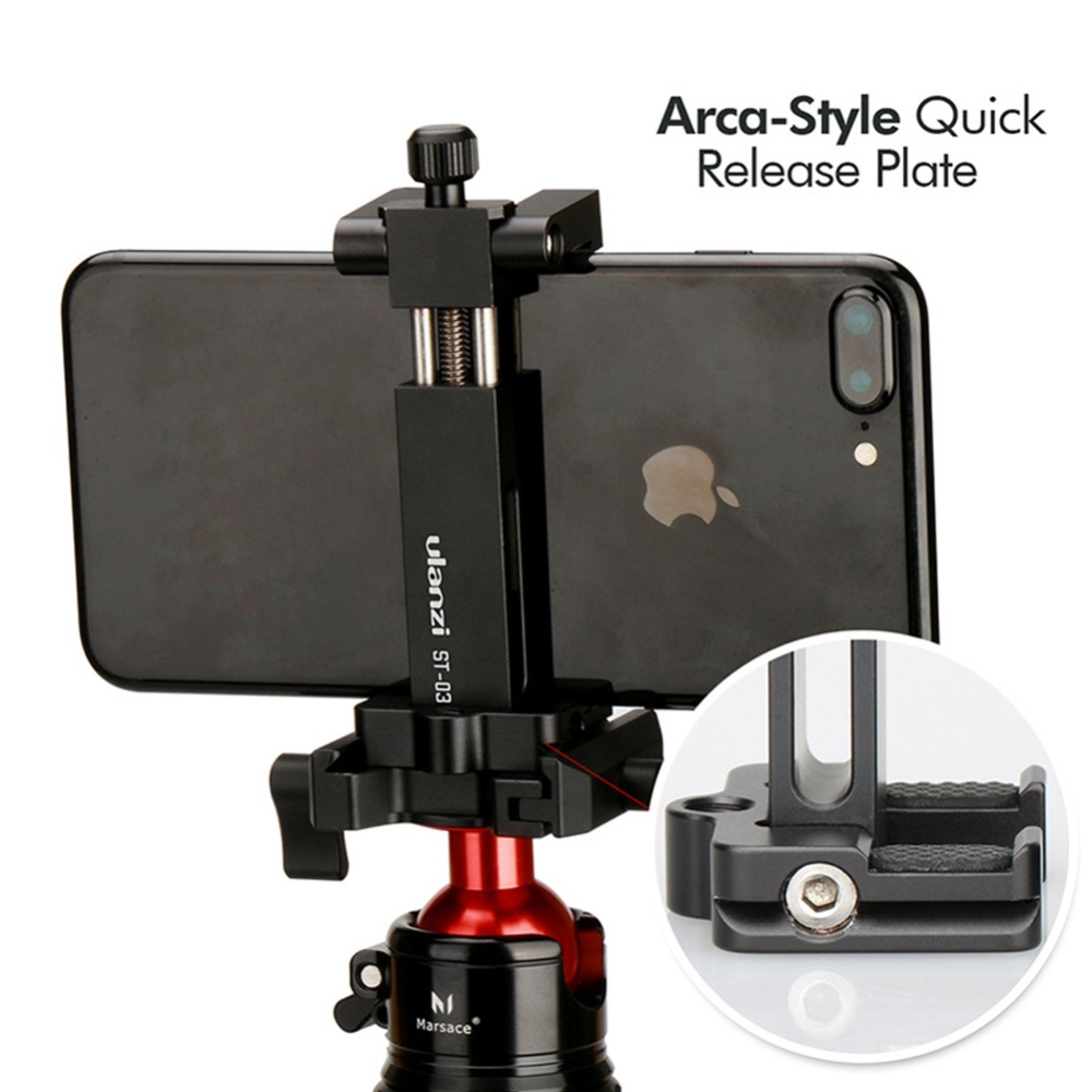 Ulanzi Metal Intelligent Phone Tripod Mount Cold Shoe Stand red - Image 3