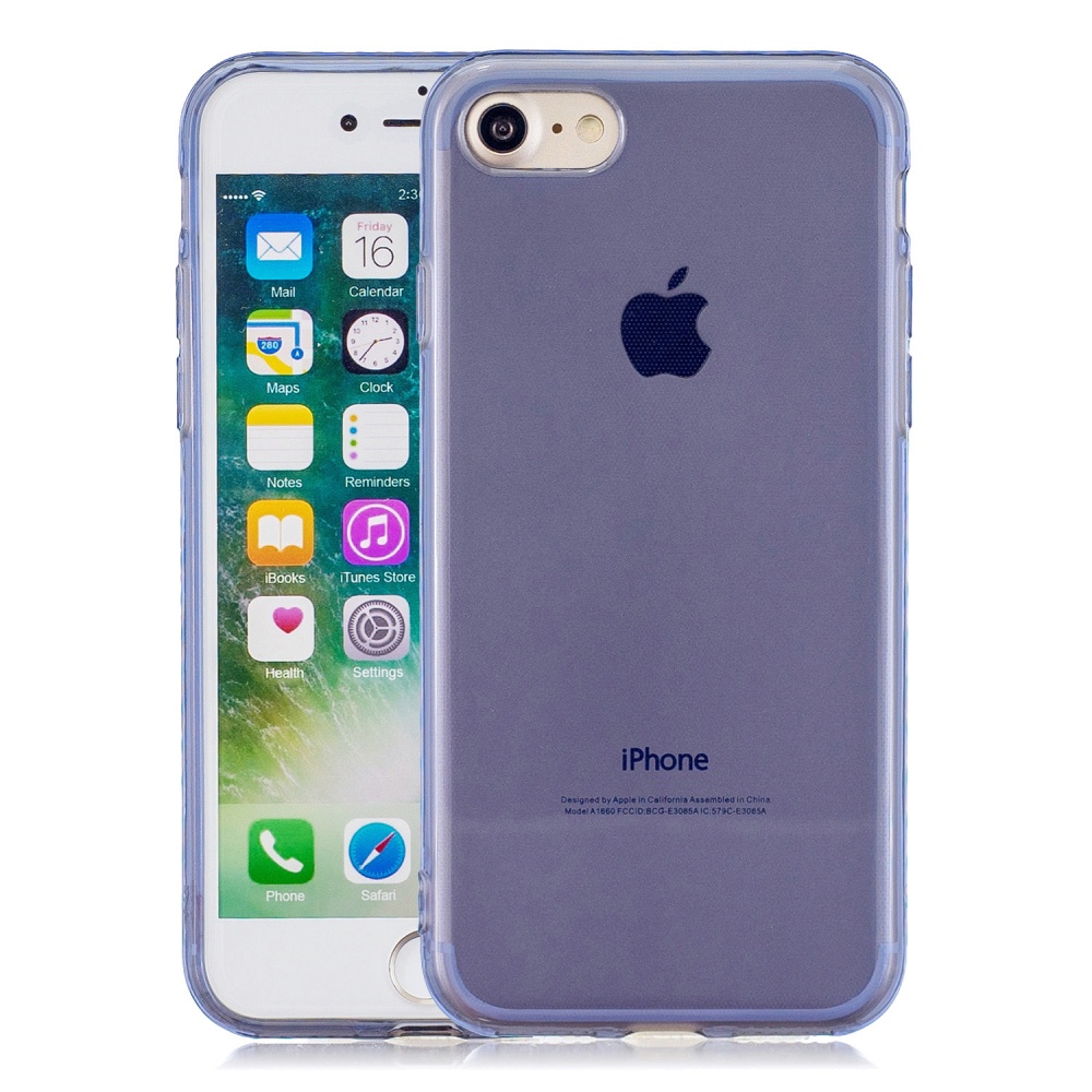 for iPhone 6/6S / 6 Plus/6S Plus 7/8 7 Plus/8 Clear Colorful TPU Back Cover Cellphone Case Shell Royal Blue - Image 2