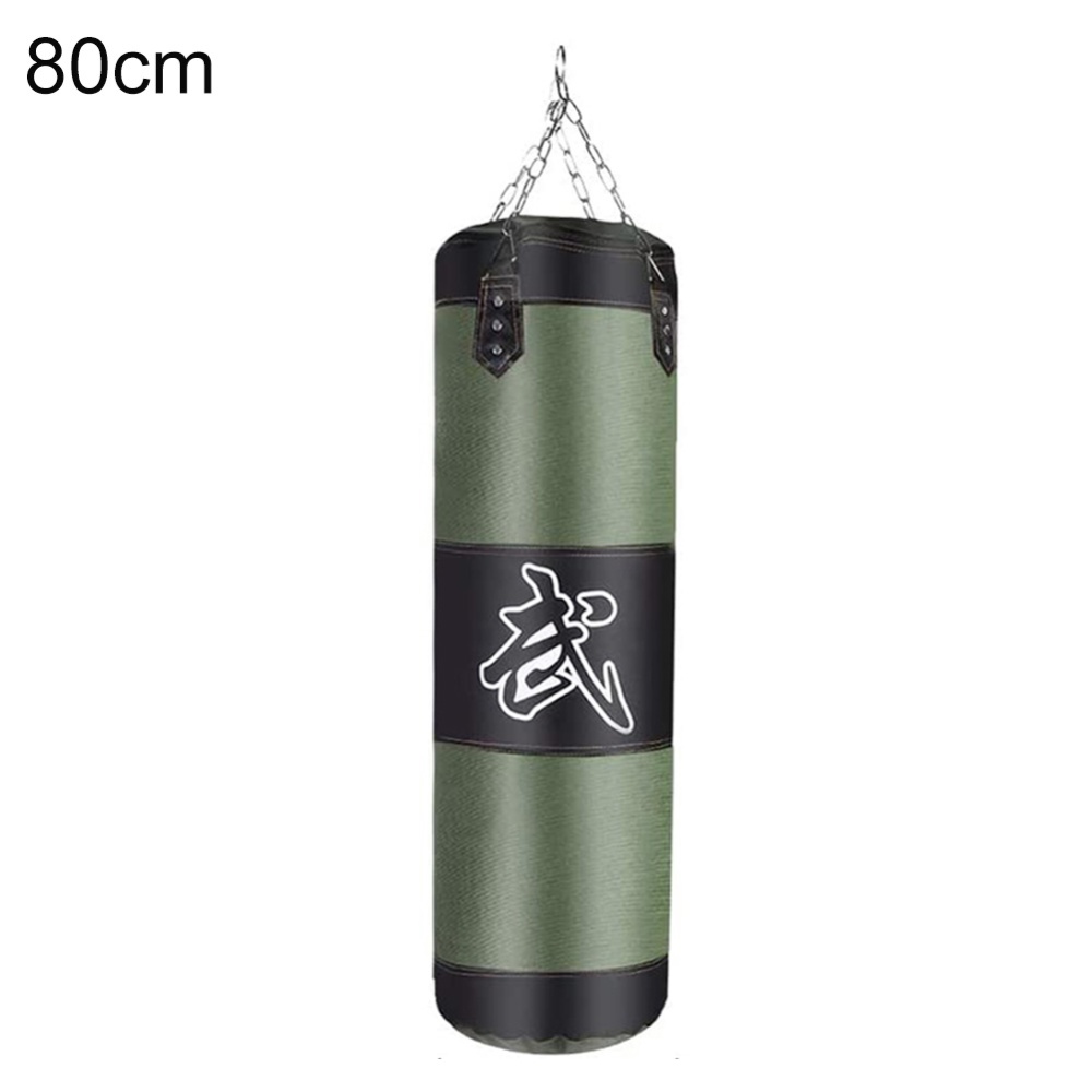 Punch Sandbag Boxing Hook Kick Bag Punching Sack Training Equipment green_80cm - Image 2