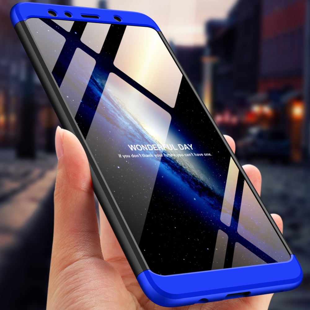 For Samsung A7 2018 3 in 1 360 Degree Non-slip Shockproof Full Protective Case blue_Samsung - Image 3