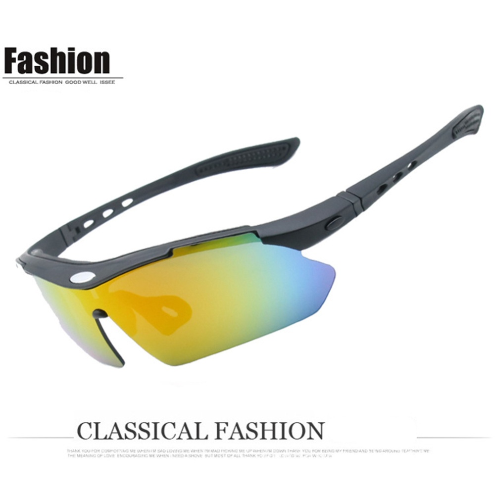 5pcs/set 0089 Polarized Sports Men Sunglasses Protection Goggles Eyewear 5 Lens - Image 3