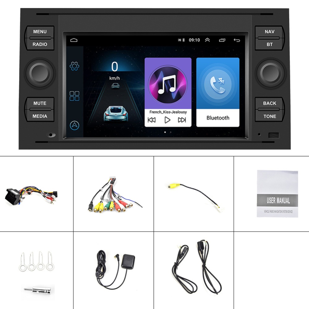 Android 8.1 Car Radio 7-inch Large-screen Bluetooth GPS Multimedia Video Player Compatible for Ford Transit 1+16g - Image 3