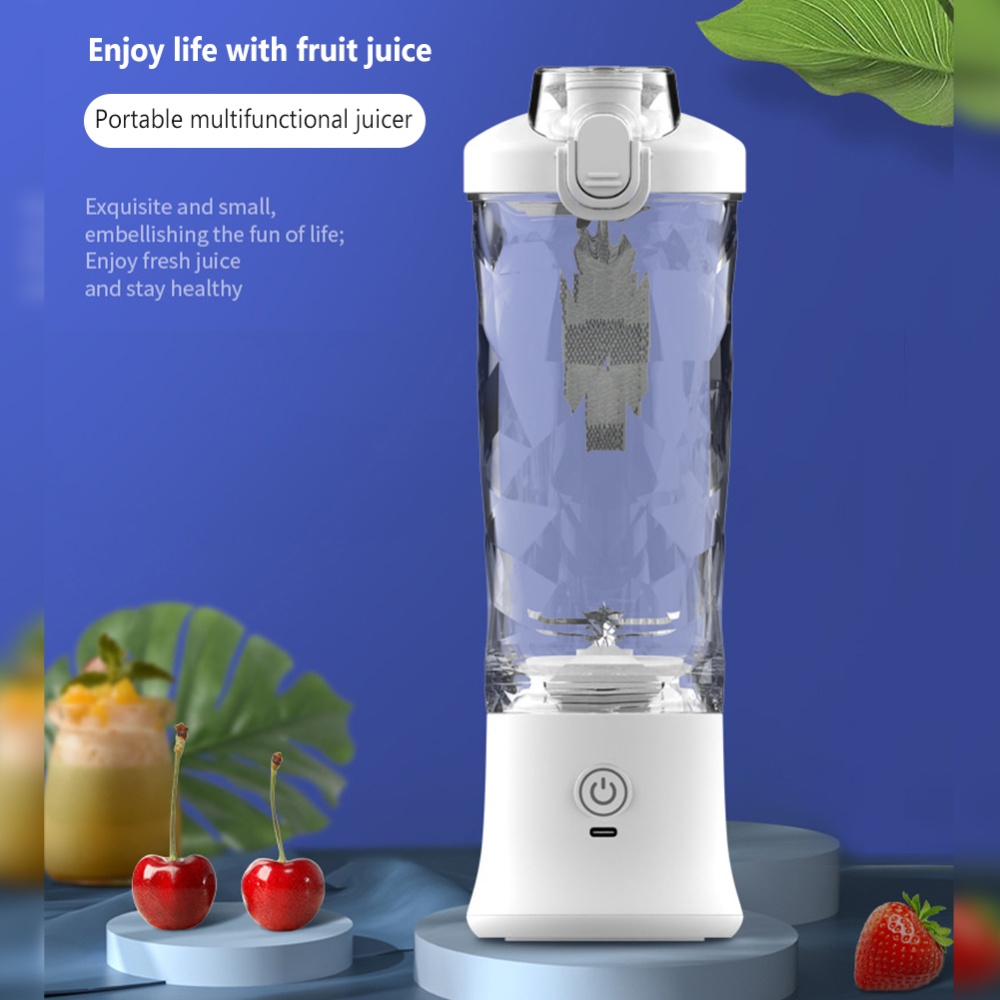 150w Portable Mini Juicers with a Strap USB Charging 18000-20000r/Min Electric Fruit Blender Black - Image 3