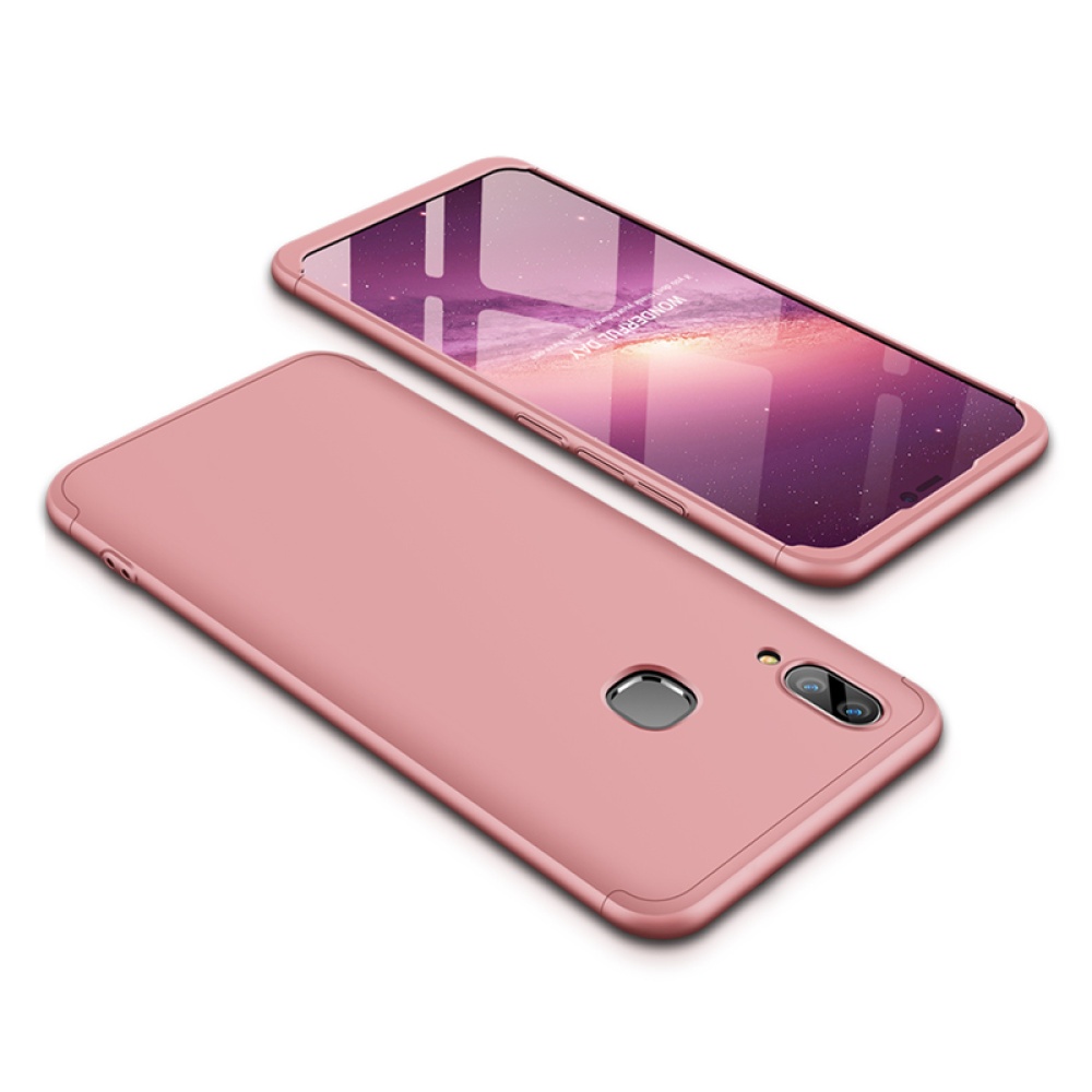 For VIVO V9/Y85/Z1 Slim 3 in 1 Hybrid Hard Case Full Body 360 Degree Protection Back Cover Rose gold - Image 3