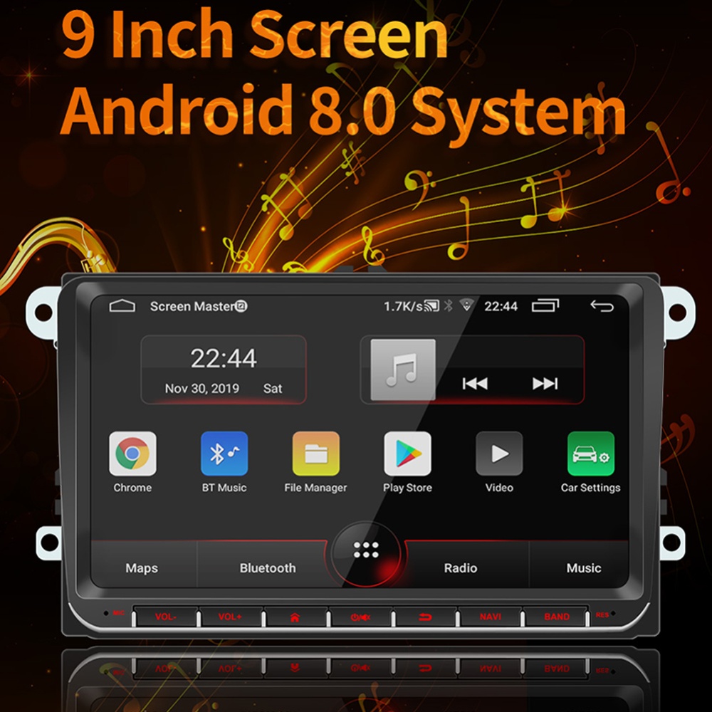 9 inches 2DIN Vehicle-mounted Bluetooth MP5 Player Android System GPS Navigation Integrated Host for VW With camera - Image 3