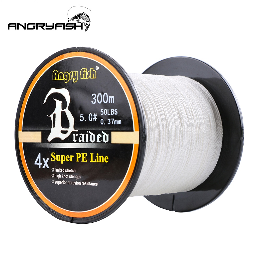 Strong Braided 300m/328yds 4 Braid Single Color Fishing Line - White 0.12mm-15lb - Image 3