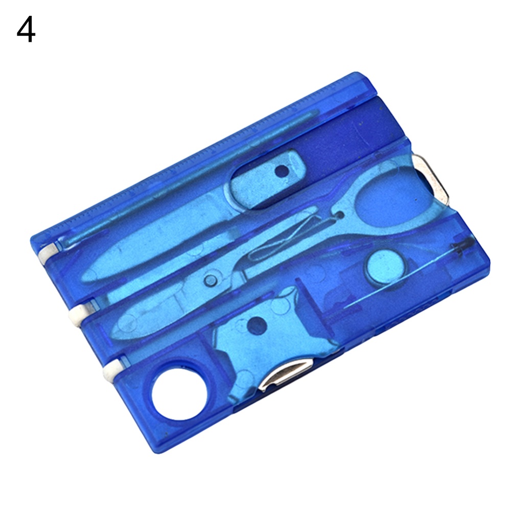 12 IN 1 Credit Card Tool Cutter Blade Business Transparent blue - Image 3