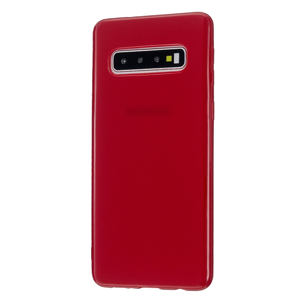 For Samsung S10/S10E/S10 Plus Cellphone Case Precise Cutouts Simple Profile Soft TPU Mobile Phone Shell Rose red - Image 3