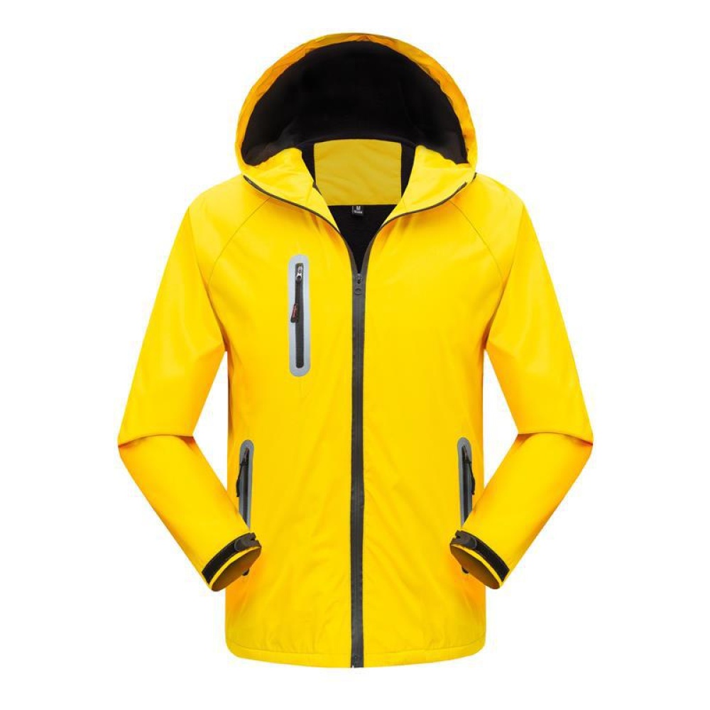 Men's and Women's Jackets Autumn Winter Outdoor Reflective Waterproof Breathable yellow_M - Image 2