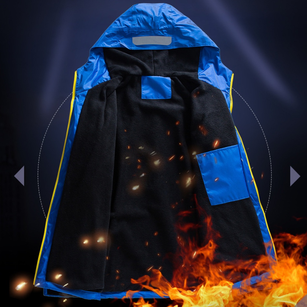 Men's and Women's Jackets Autumn Winter Outdoor Reflective Waterproof Breathable yellow_M - Image 3