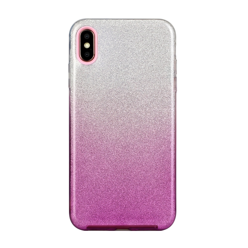 For iphone X/XS/XR/XS MAX/11/11 pro MAX Phone Case Gradient Color Glitter Powder Cover with Airbag Bracket purple - Image 3