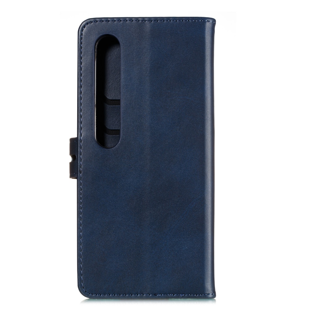 For XiaoMI 10 Pro Mobile Phone Cover PU Leather Front Buckle Smart Shell Anti-fall Case 3 blue - Image 3