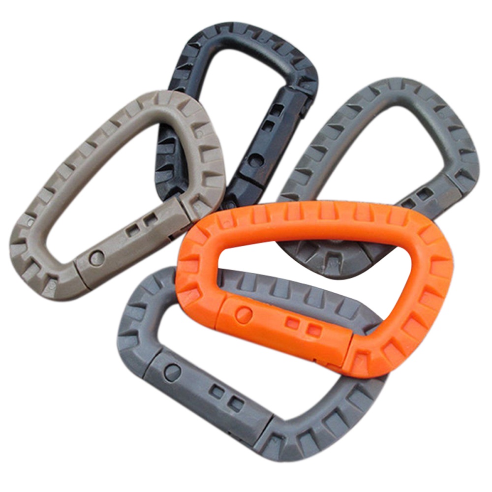 5 Pcs/pack Plastic Climbing Carabiner D-Ring Key Chain Clip Hook Camping Buckle Snap - Image 2