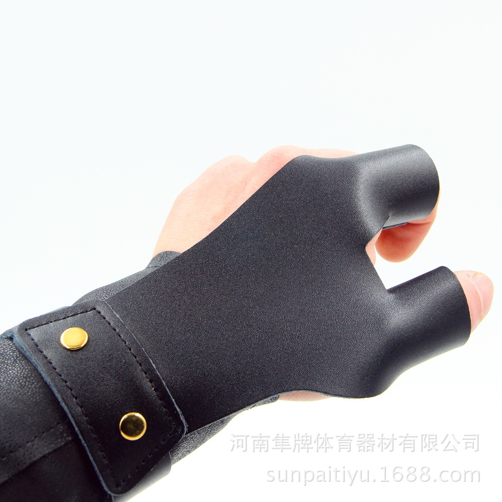 Traditional Bow Shoots Microfiber Hand Protective Gloves Professional Guard brown - Image 2