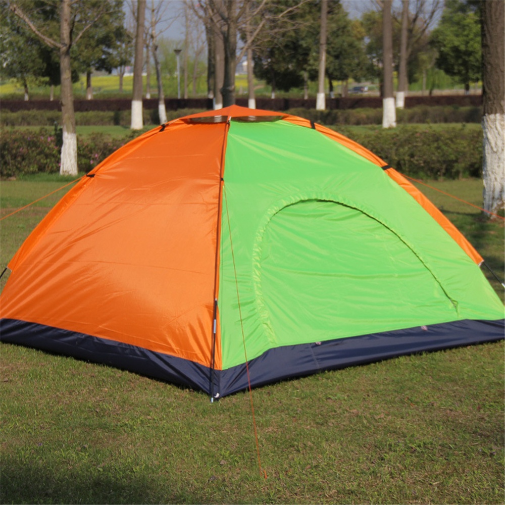 2 Person Tent Windproof Double Door Single Layer Camping Of Oxford Cloth Lake Blue Rose Red - Image 3