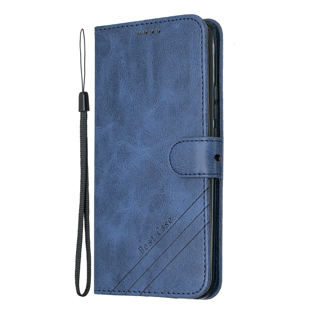 For HUAWEI Y9 Prime 2019-P Smart Z Solid Color Denim Grain Front Buckle Mobile Phone Cover Bracket black - Image 3