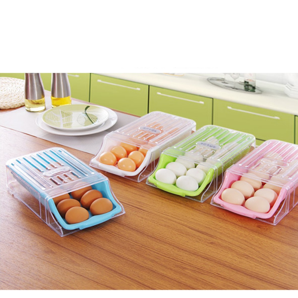 Kitchen Home Refrigerator Storage Plastic Drawer Type Egg Holder Box Container Dispenser Case - Image 3