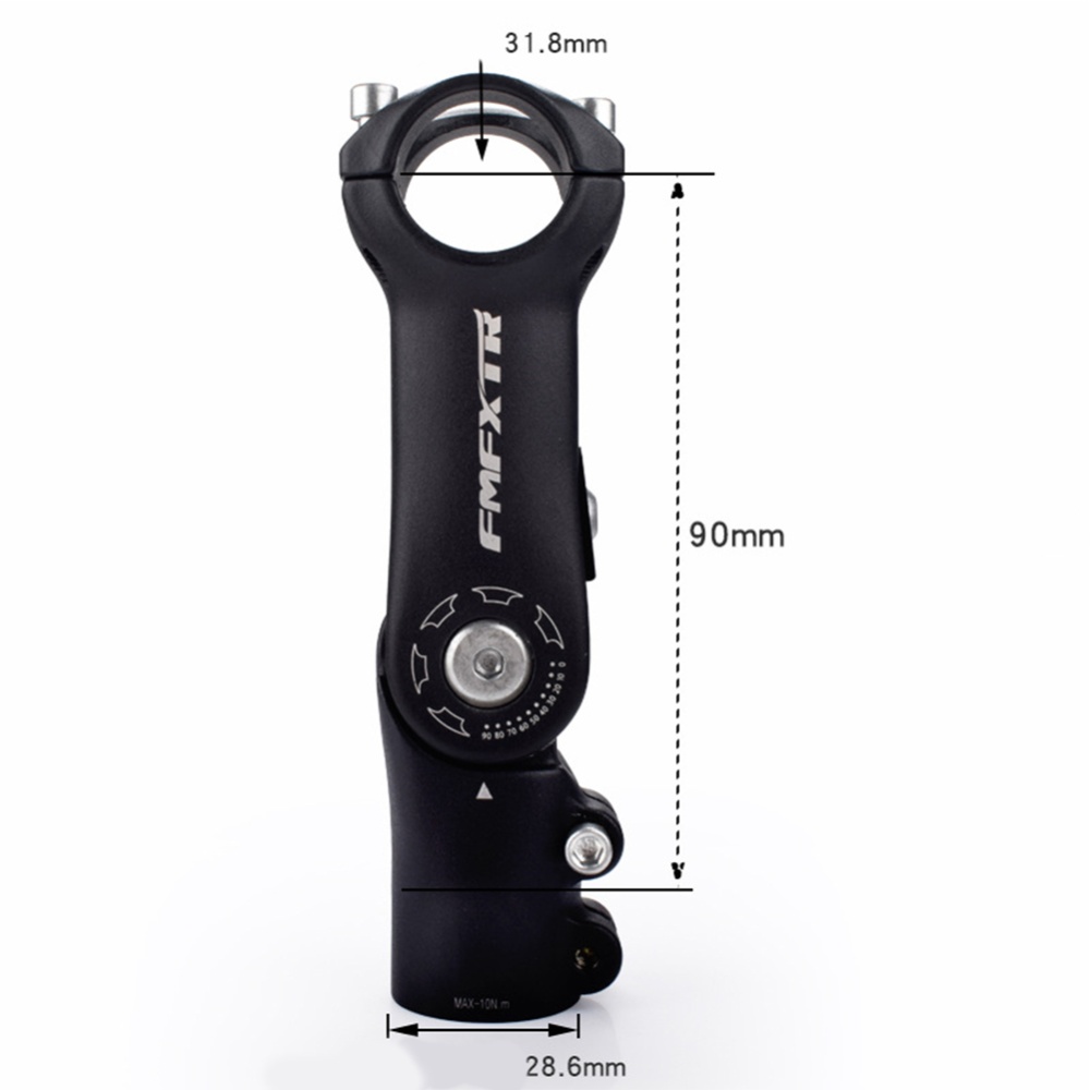 Mountain Bike Handlebar Booster Adjustable Pole Riser Stem Accessories black_28.6*31.8/90 - Image 3