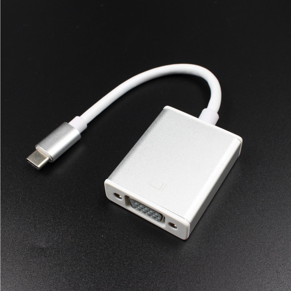 USB 3.1 Type C to VGA Adapter USB-C Male 1080p Female Converter Gold - Image 3