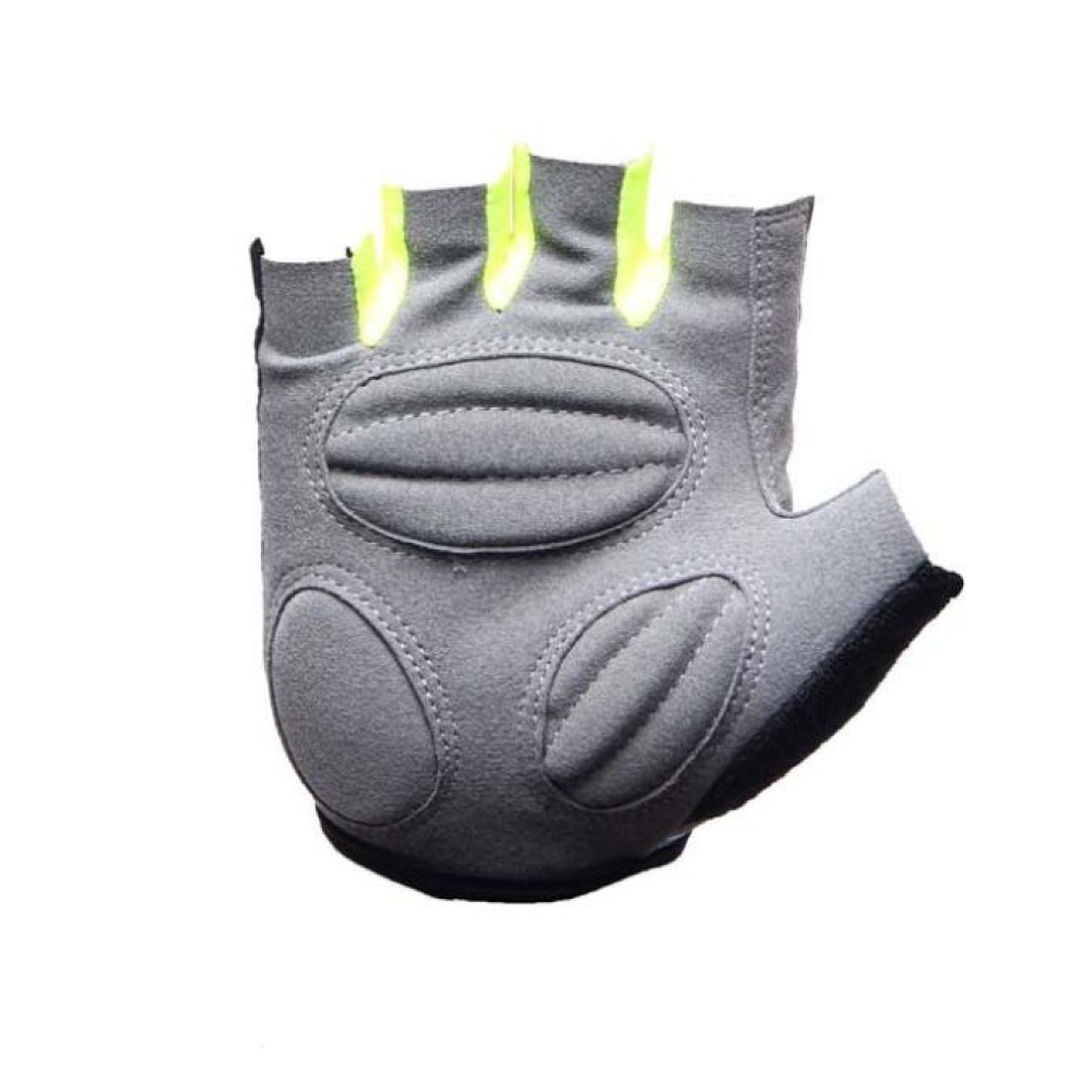 Riding Gloves Silicone Half-finger Moisture and Breathable dark green_L - Image 3