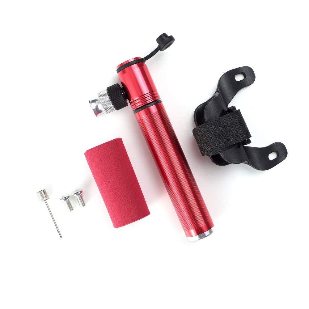 Mini Portable Bicycle Air Pump needle + Bracket Screw Pumping Tool Blue - Image 2