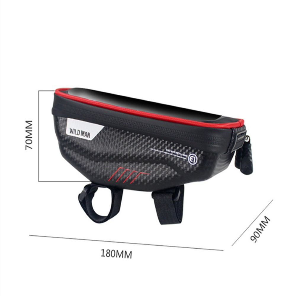 Bicycle Hardshell Front Beam Touch Screen Bag Waterproof Mobile Phone red_1L capacity - Image 3