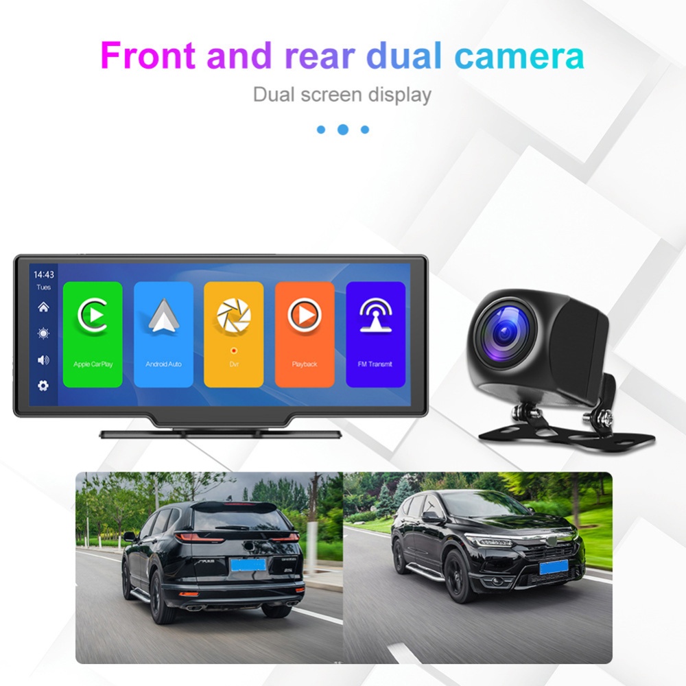 Car Radio 9.3-inch HD Smart Screen Wireless Carplay Android Multimedia Player Black - Image 3