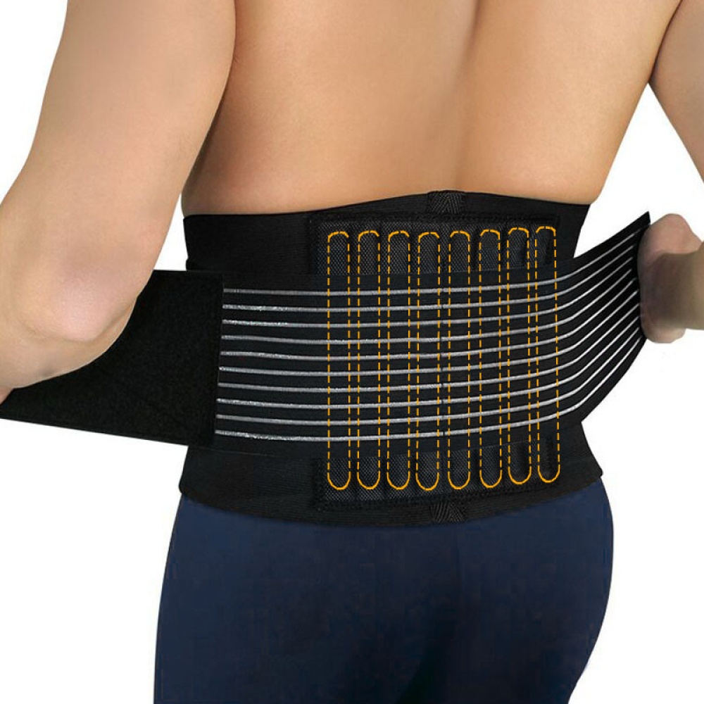 Waist Trimmer Belt Slim Body Sweat Wrap Fitness Breathable Weightlifting Lumbar Support L - Image 3