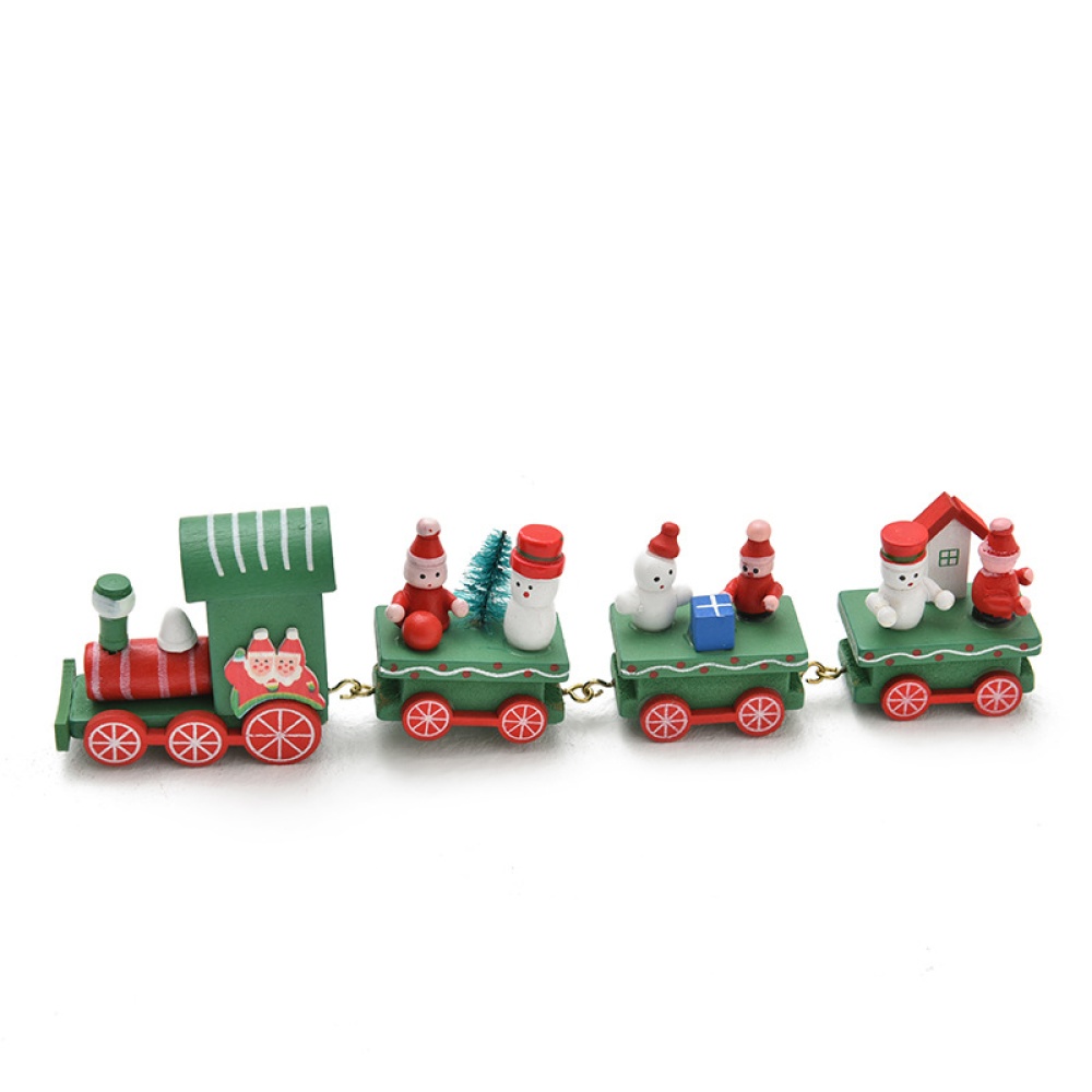 Wooden Little Train Shape Craft Decoration for   7 joints small trains - Image 3