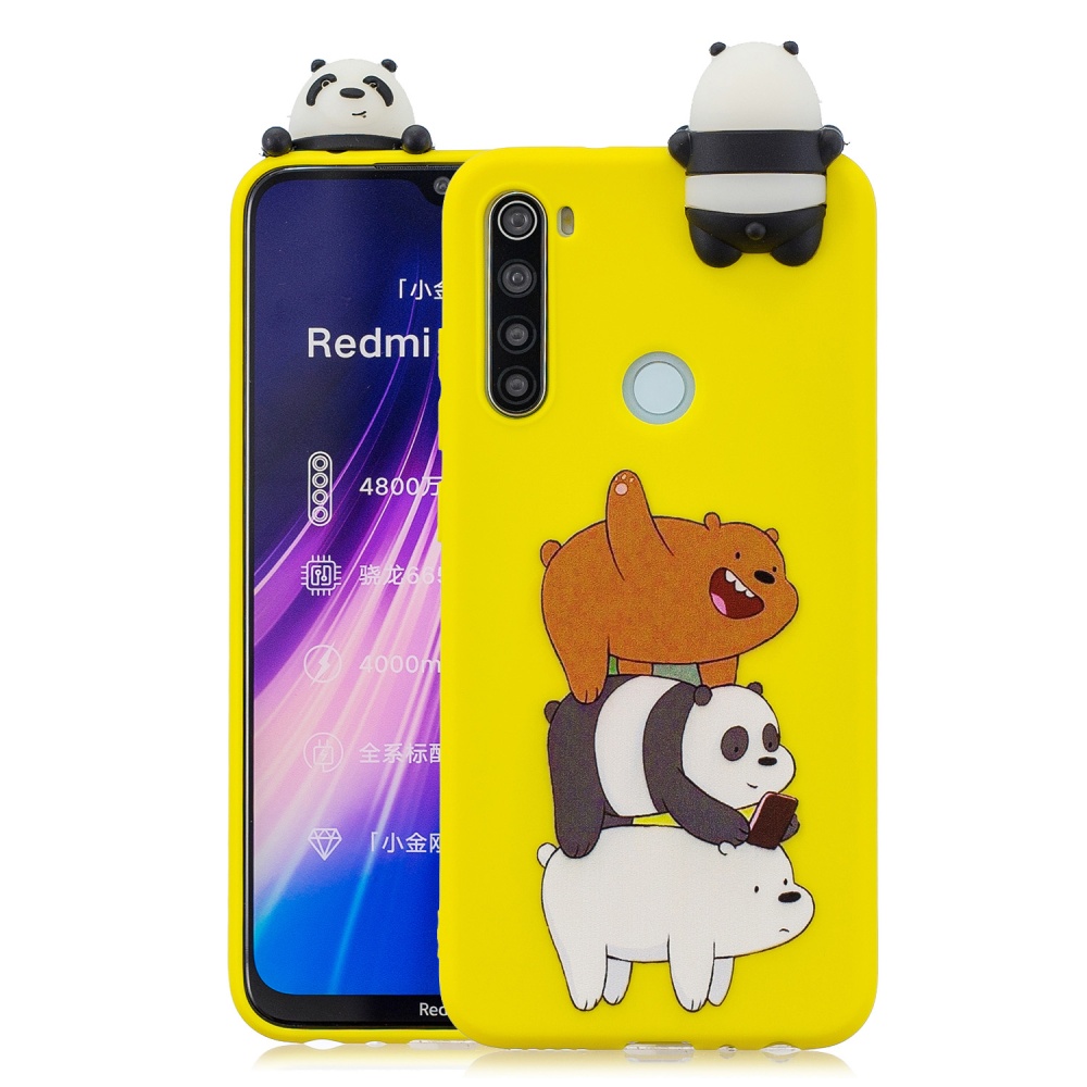 For Redmi NOTE 8T 3D Cartoon Painting Back Cover Soft TPU Mobile Phone Case Shell Striped bear - Image 3