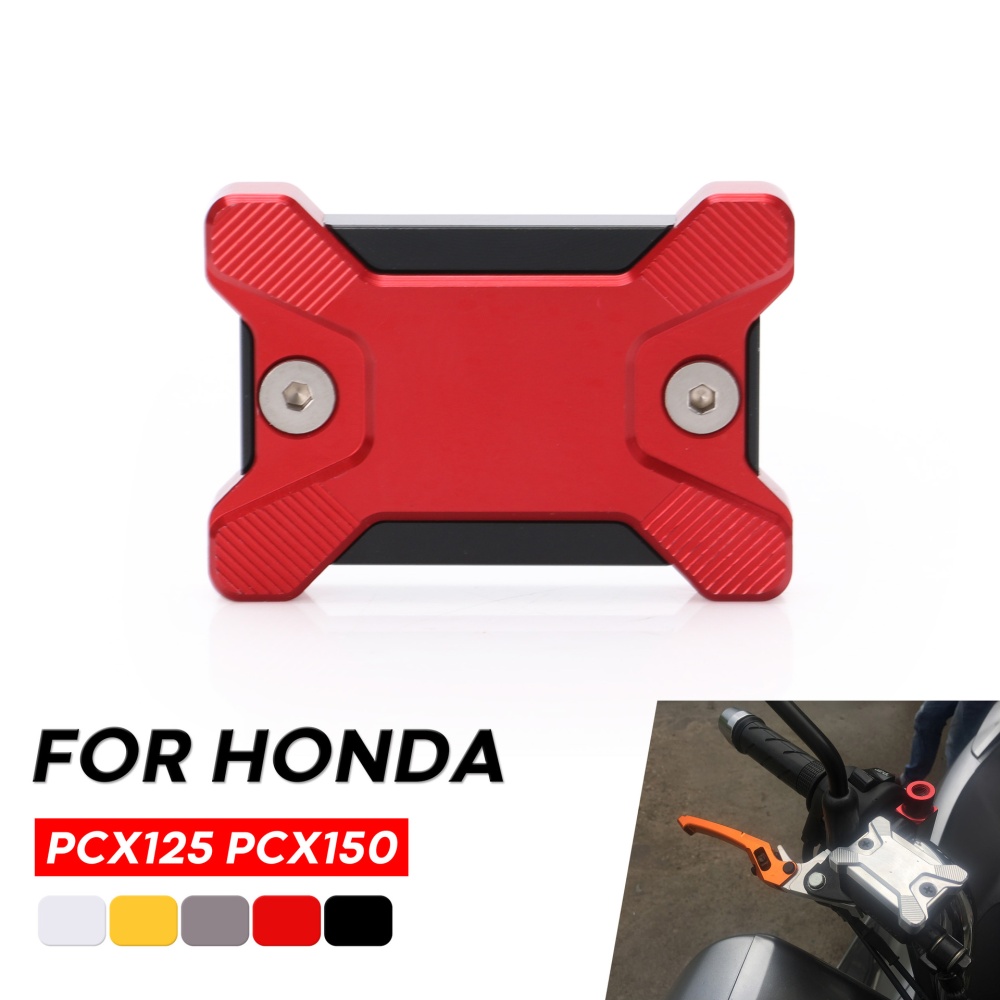 Motorcycle Fluid Reservoir Oil Cup Cap CNC Aluminum Alloy Brake Upper Pump Cover For Honda PCX 150 125 PCX125 PCX150 black - Image 2