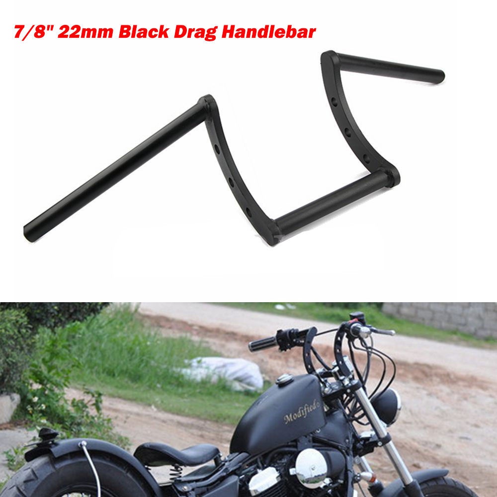 7/8'' 22mm Motorcycle Drag Z-Bar Pullback Handlebar for Honda black - Image 3